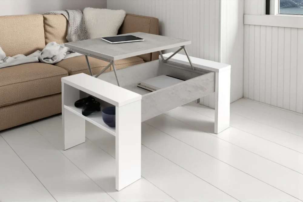 Tavolino Salotto contenitore Andrè cemento