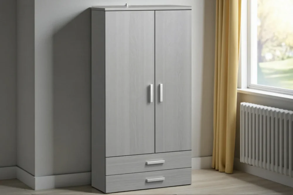Armadio London 2A+2C Grigio Legno