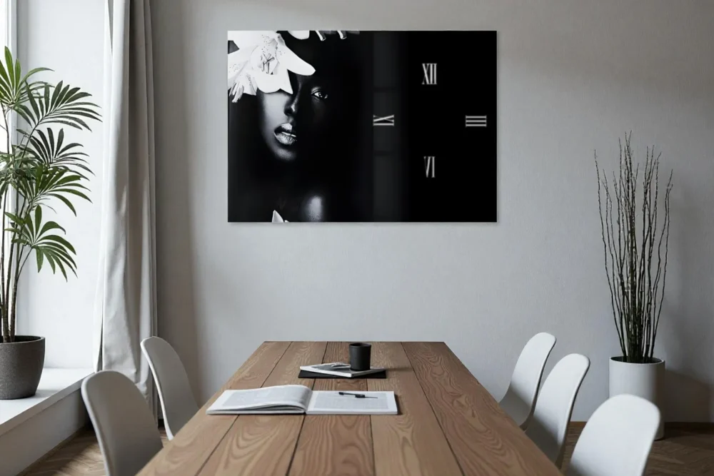 Orologio Quadro Ares - Stampa in vetro temper