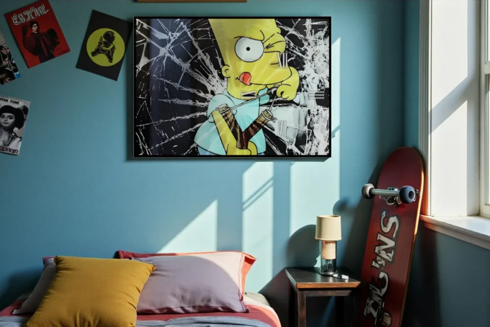 Orologio Quadro Bart - Stampa in vetro
