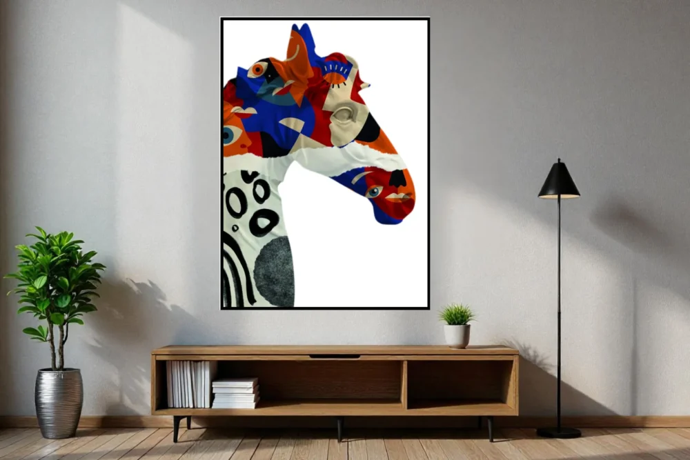 Quadro Bianco Horse- Stampa in vetro temperato