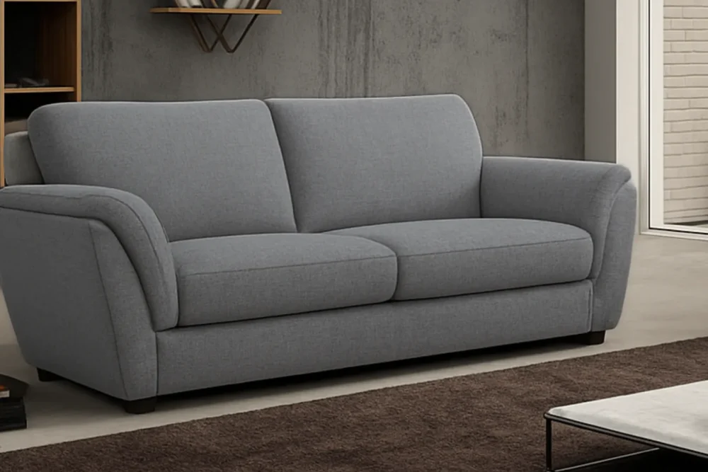 01 Divano 3 Posti Oliva Tessuto Antimacchia