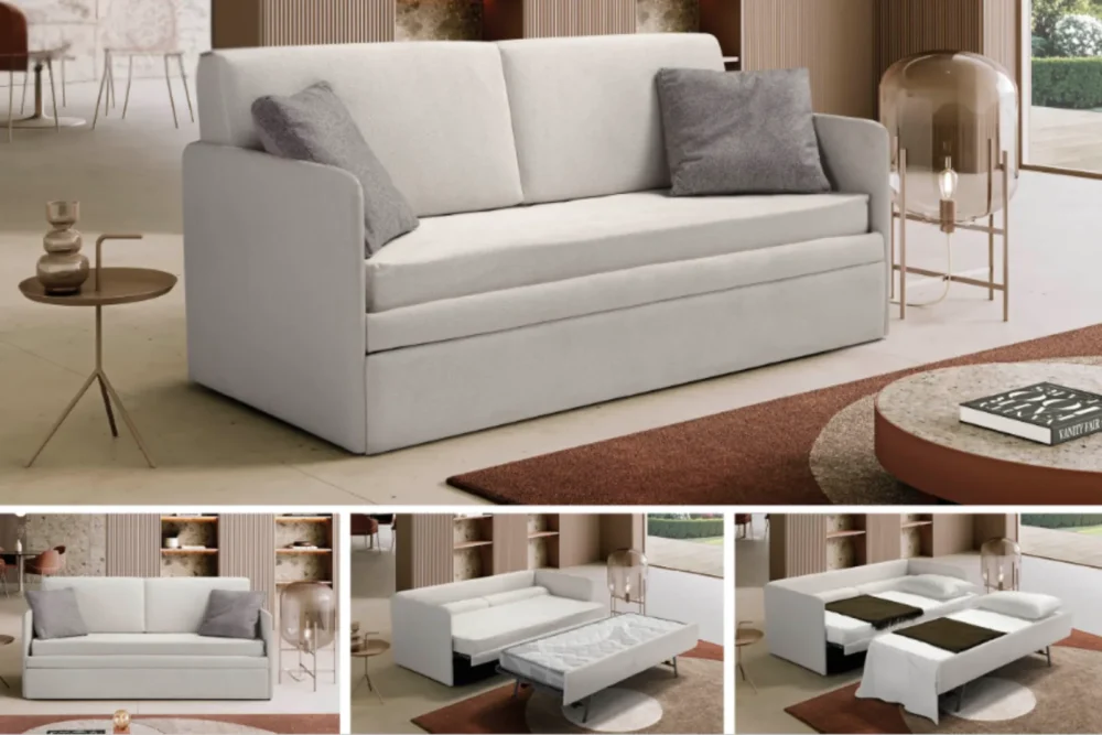 Divano 3Posti Letto Morfeo Tessuto Antimacchia