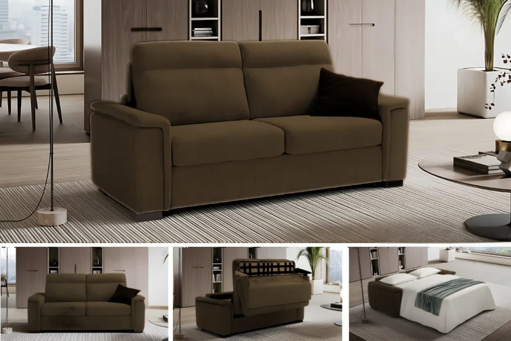 Divano Maxi Letto SuezVera Pelle Spessorata