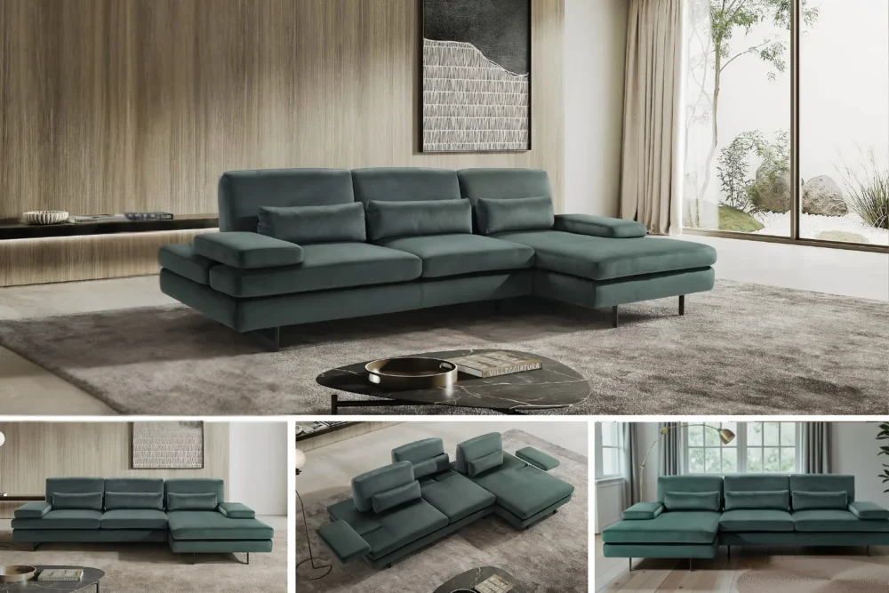 Divano angolare Nuvola Tessuto Antimacchia