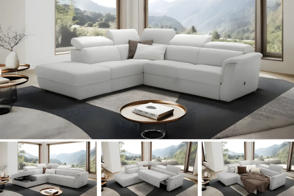 Divano angolare Panama Vera Pelle Spessorata