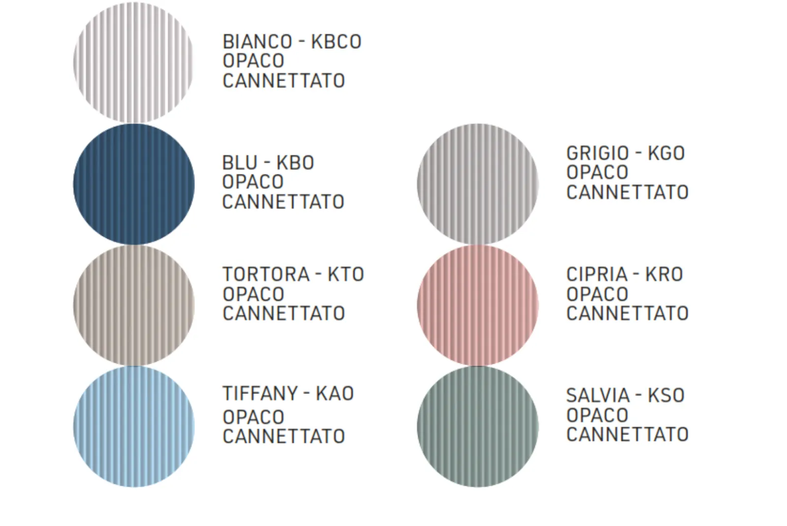 Colori Disponibili Mobile Bagno Cannettato L.100