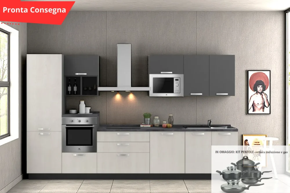 Cucina Dafne360 induzione - Omaggio Kit Pentole