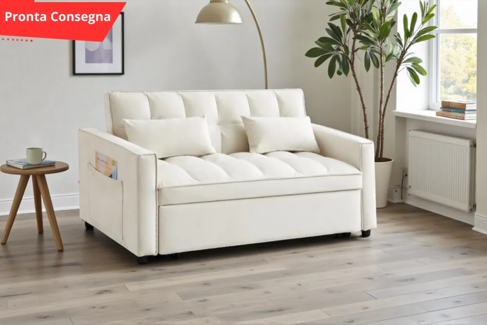 Divano Letto Alma 2 posti Beige pronta consegna