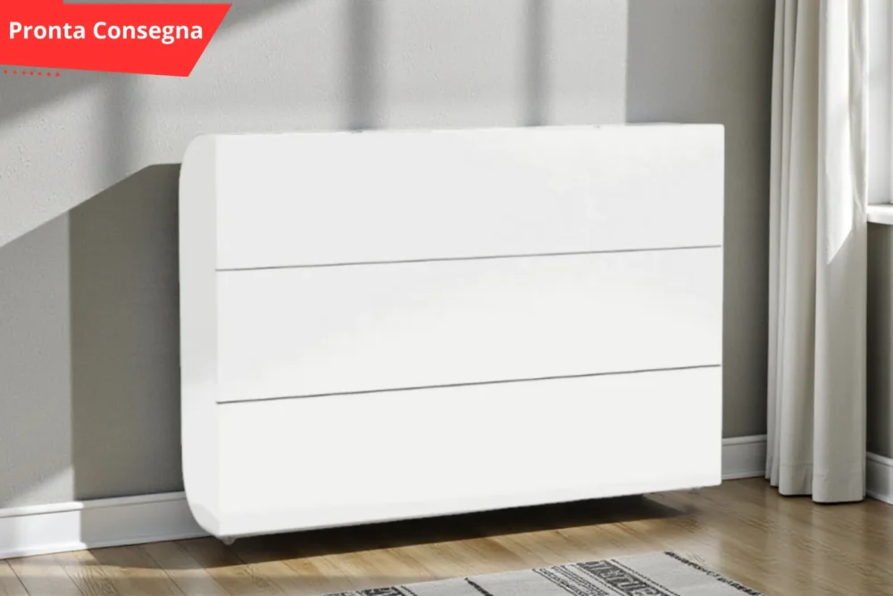 Letto Matrimoniale a scomparsa apertura orizzontale Bianco pronta consegna