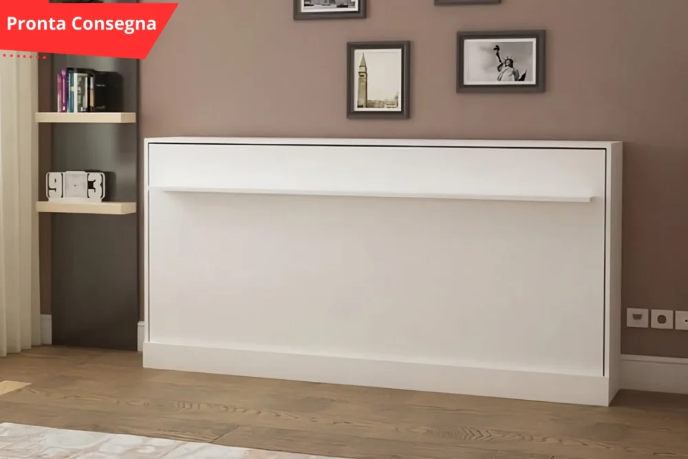 Letto Singolo bilanciato a scomparsa Bianco pronta consegna
