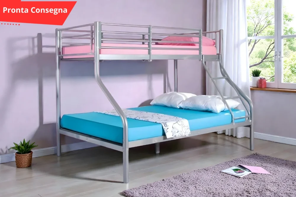 Letto a castello Alan in Metallo Pronta consegna