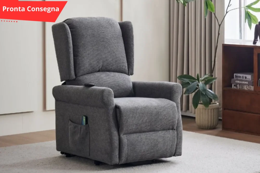 Poltrona alza persona grigio pronta consegna