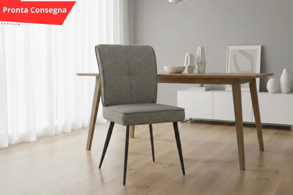 Sedia Miami seduta tessuto Grigio Pronta consegna