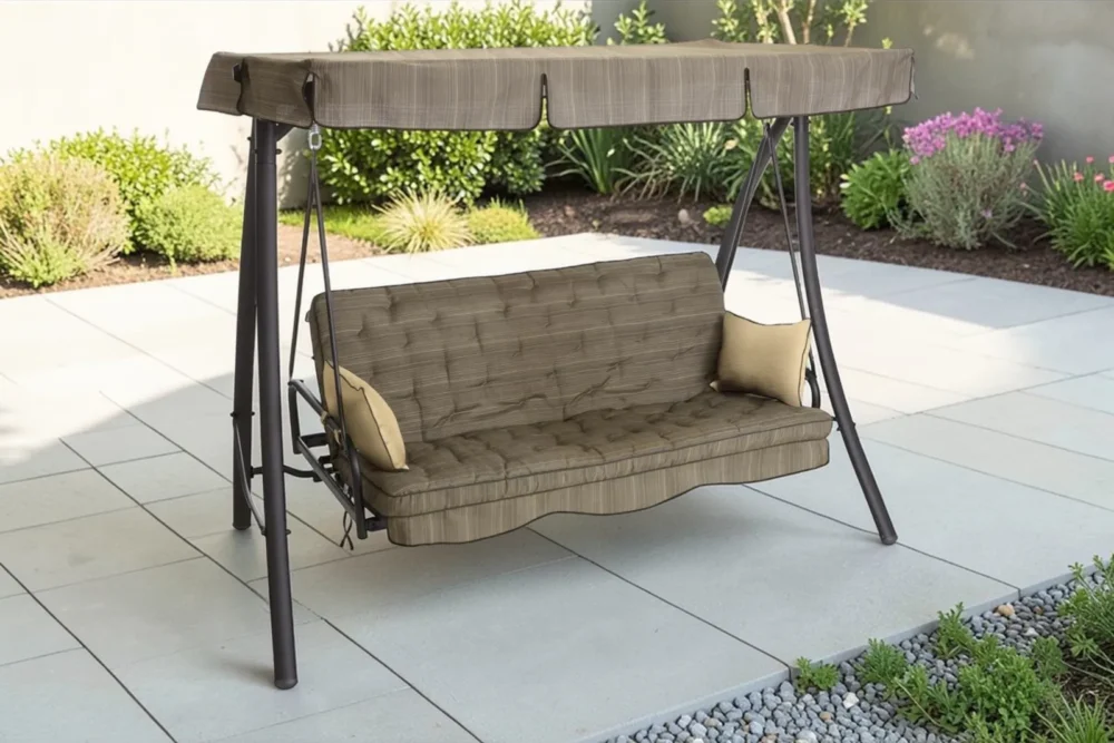 Dondolo Panama con schienale reclinabile Marrone