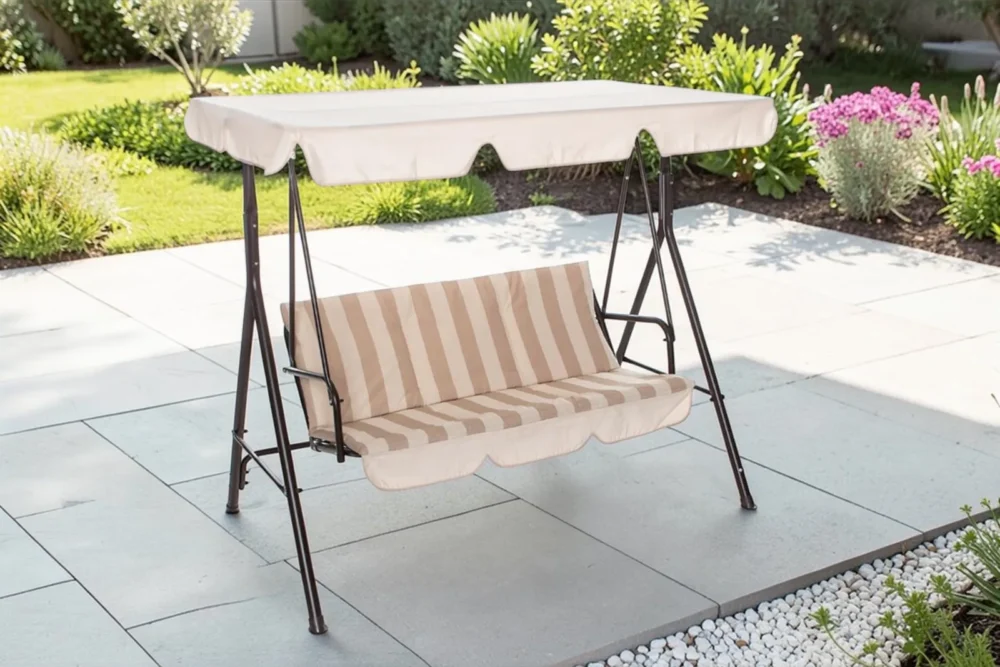 Dondolo Roma 3posti struttura Marrone