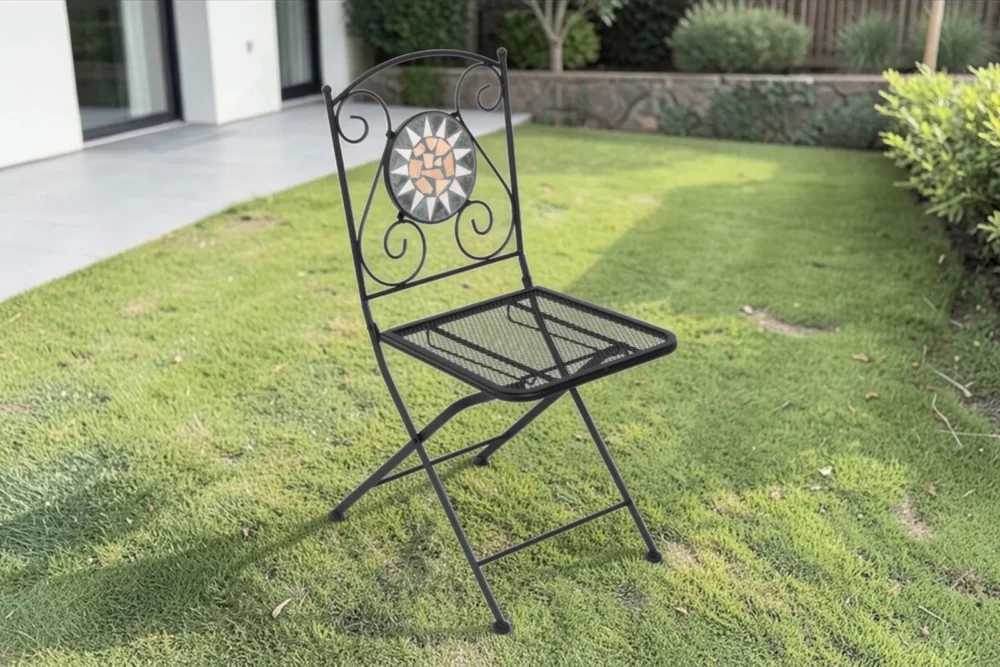 Sedia Musa schienale con inserto a mosaico