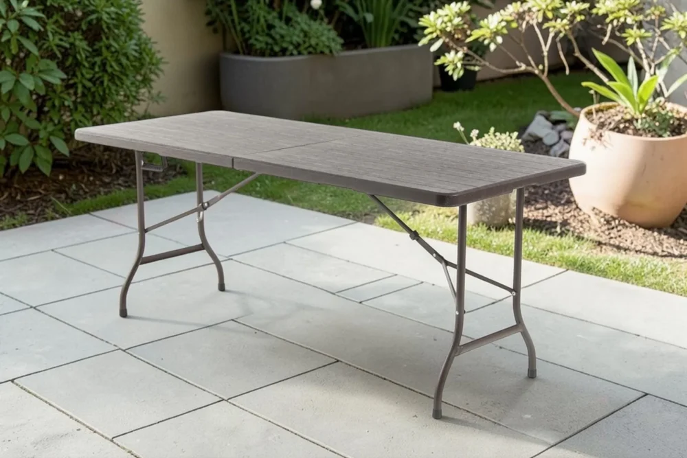 Tavolo pieghevole Plastik Wood 180