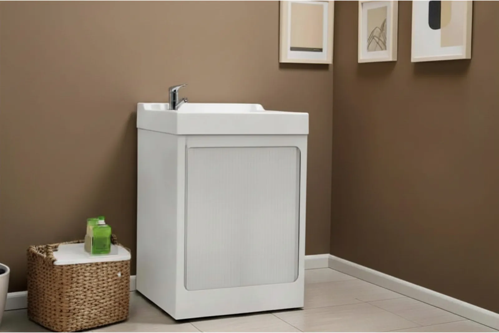 Lavatoio Borea con portalavatrice incorporato