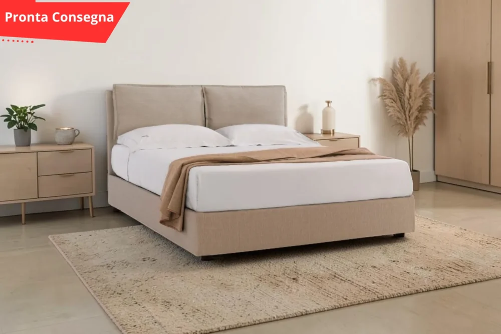 Letto matrimoniale Mirta con contenitore pronta consegna