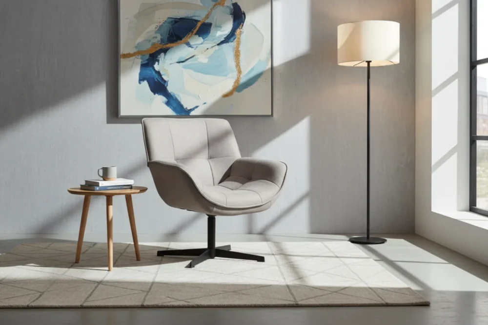 Poltrona girevole a 360° Odette Tortora