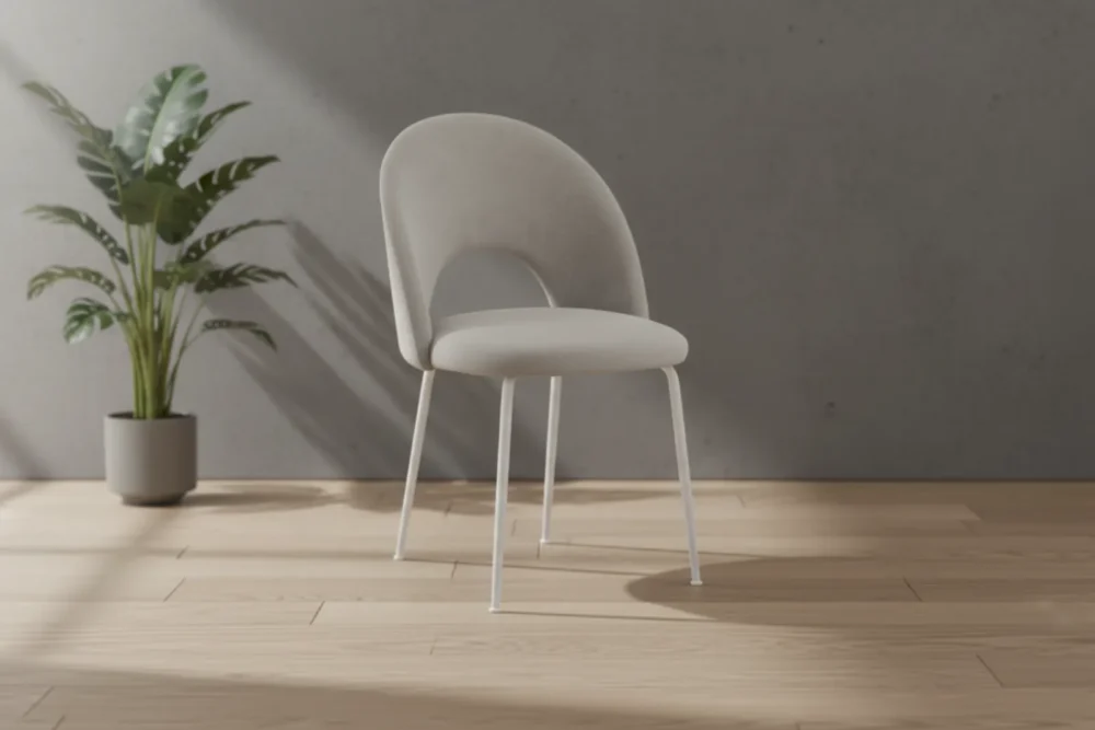Sedia Paola in microfibra Tortora